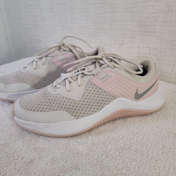 Nike MC Trainer Shoes Womens 9.5 White Pink Athletic Training Running Sneakers - Picture 3 of 10